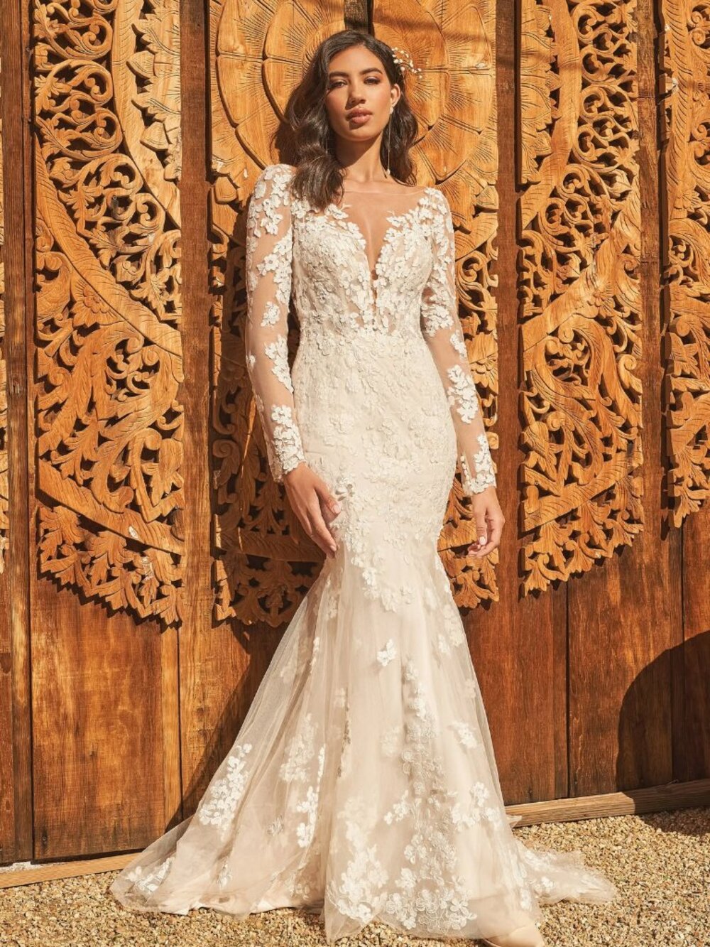 Lillian West 66260 Gown with detachable sleeves Size 10 NEW